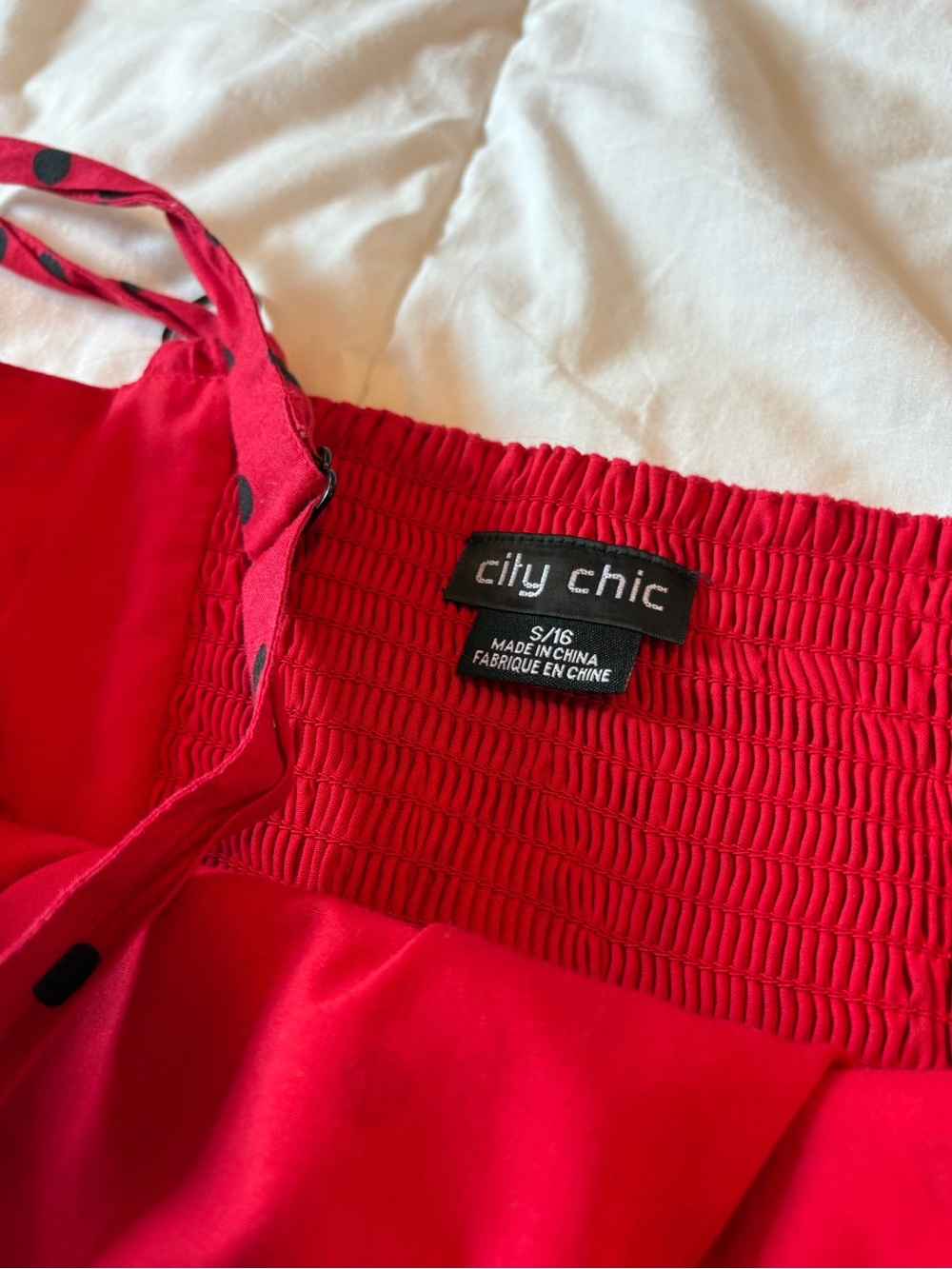 City Chic Red Polka Dot 50’s style Swing Dress - Picture 8 of 9